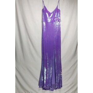 Midnight Doll Womens Sequin Evening Dress Sheath Strappy Back Lavender Size‎ 11